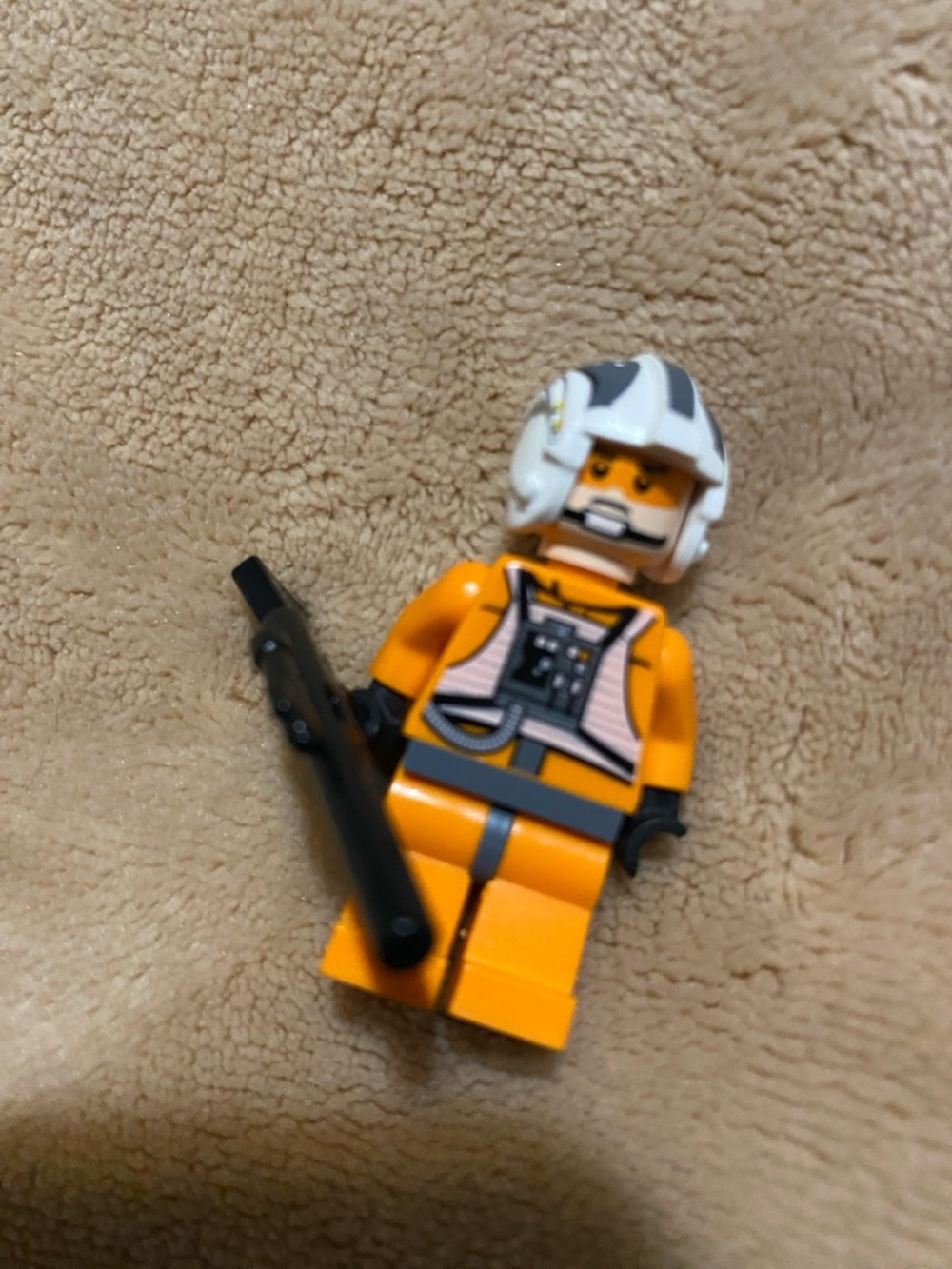 Star Wars Zev Seneska Orange Minifigure with White Helmet and Black Accessory